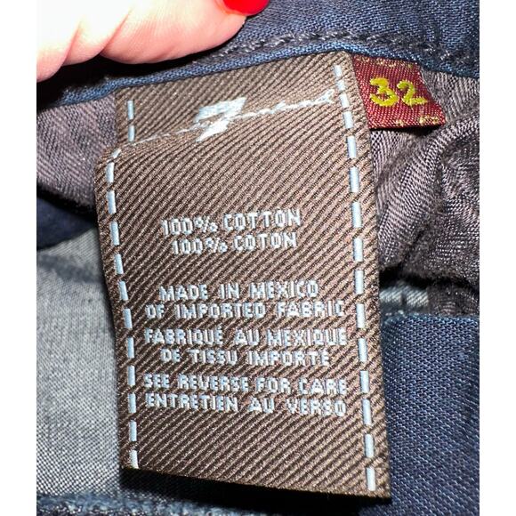 7 for All Mankind Denim Trouser - Size 32 (NWT) Flare/Wide Leg - Dark Indigo - Picture 4 of 12